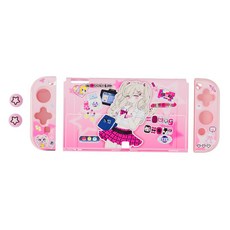 良值Switch oled保護套裝Y2K女孩可愛睡熊保護殻 搖桿帽L1011 臺灣出貨