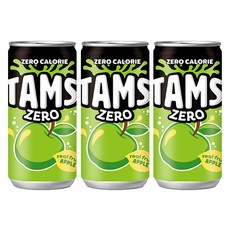 롯데칠성 탐스 제로 사과, 210ml, 3개