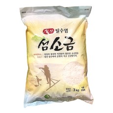 국산 신안 탈수염 섬소금 3kg 간수뺀 굵은 소금 입자 천일염 가정용, 1개