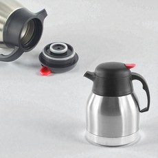 스테인리스주전자 원터치 버튼 이중 진공 보온주전자 스테인리스 주전자 1.2L 689000AA (1EA)
