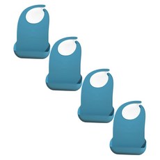 셀링랩 성인용 턱받이, 4개, 대형 블루