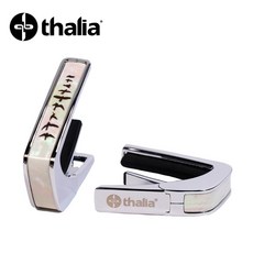 Thalia Capo 珠母貝飛鳥圖案吉他移調夾 (黃石樂器), 1個, 鍍鉻珠母貝飛鳥造型鑲嵌裝飾