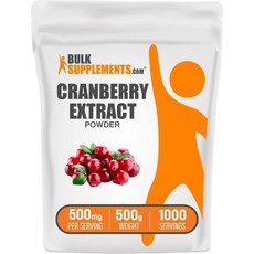 BULKSUPPLEMENTS 벌크서플리먼트 크랜베리 추출물 파우더, 500g, 1개