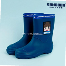 장마 샌드박스 도티 타이포 장화-네이비