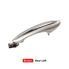 BMW 5 6 7 시리즈 F10 F07 F02 525 528 530 535 730 블랙 다크 브라운 화이트 외부 문짝 핸들 외부 문짝 핸, 01 China Mainland, 09 Brown Rear Left