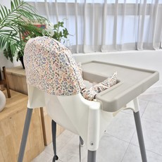 [젬베베] 이케아 하이체어 안틸로프 호환 아기의자 방수 쿠션 일체형, 플라워가든