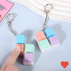 차량 장식 키보드 딸깍이 키홀더 해소 키캡 기계식 퍼즐형, T형