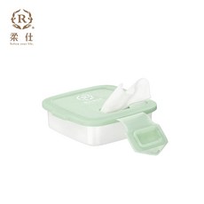 【Roaze柔仕】矽膠抽取盒 乾濕兩用布巾(20片)- 多款任選, 1個, 新色-新芽綠, 新色-新芽綠