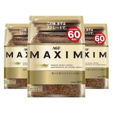 AGF MAXIM 箴言金咖啡粉補充包, 120g, 1包, 3包