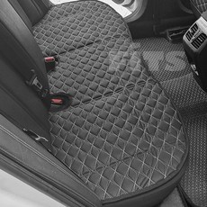 그랜저GN7 뒷좌석 시트커버 사계절 시트 3인석 방석, 블랙다이아(화이트스티치), 1개