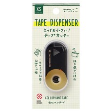 日本 MIDORI TOTEMO 切斷式膠帶臺 XS 12mm用, 1個, 黑色