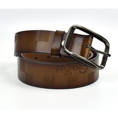 柒彩年代 真皮皮帶 文青復古咖色腰帶 NK177