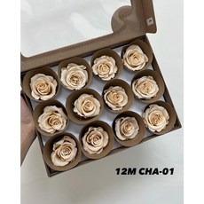 花藝夢*Rose Amor 厄瓜多永生玫瑰花 *單朵販售* 約4公分 M號 永生花 永生玫瑰 玫瑰花 主花 花束, CHA-01 杏色