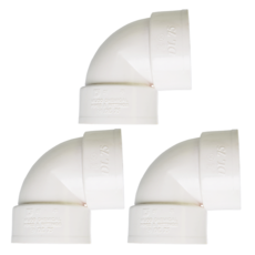 PVC 90도 엘보 VG2 부속, 3개