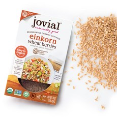 조비얼 에인코른 100% 유기농 밀베리 Jovial Einkorn 100% Organic Wheat Berries - Einkorn Berries Organic Farro Hi, 453g, 1개