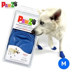 포우즈 러버 라텍스 애견 신발 12개입, 블루, 1개