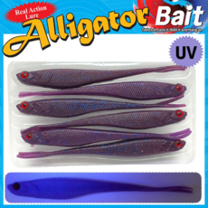 JRC 엘리게이터 광어다운샷 UV리얼쉐드 5인치웜 REAL SHAD 광어우럭, UV89, 1개