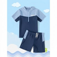 SLNTOUR 兒童分體速幹泳衣 男童泳褲泳裝 夏