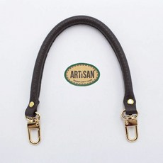 미니 가죽핸들 (금장) 2901 시리즈 토트백 가죽가방 금장고리형 국내제작 가죽 숏핸들 탑핸들 가방스트랩 손잡이끈, 다크브라운 (금장), 1개