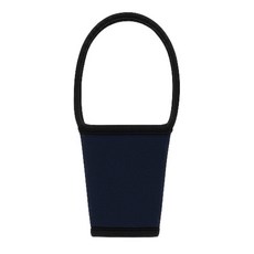 簡約風飲料杯套，隔熱保溫提手杯套，多功能飲料提袋, 1個, 1個裝, 深藍 圓形 手提