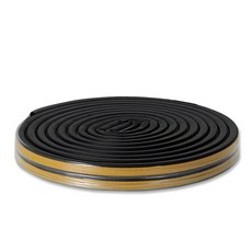 루모리 현관문 문틈 창문 틈새막이 문풍지 9 x 7.5mm 6M, 블랙, 1개