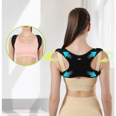 바른 자세교정밴드 자세교정조끼 자세도움 조끼 펴기 허리 굽은 등, 5002자세교정밴드_블랙L, 1개