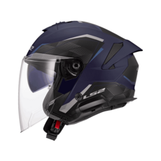 【PUPU SHOP】LS2 OF618 VERSO II 彩繪 AIR 半罩式安全帽 3/4罩 插扣 鏡片快拆 內襯可, 消光藍,3XL