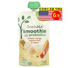 Beech-Nut 12개월 이상 유아용 맛있고 영양이 풍부한 요거트 스무디 99g 3개, 6개