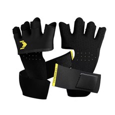 FITTERGEAR 四指護腕手套，健身訓練防滑透氣手套, 黑色,XL(9.3-10.2CM), 1個