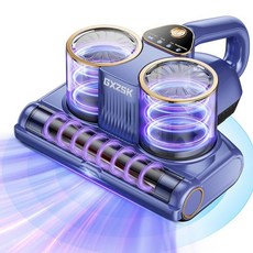 Gxzsk 매트리스 진공 청소기 16kPa 침대 253.7nm UV C 조명 초음파 60°C 140°F 난방 듀얼 컵 넓은 흡입 포트 휴대용 소파 카우치 아기 침대용 500, Bluish Purple