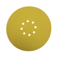 (10장) 9인치 8홀 입도 150방 고공샌더용 골드원형사포, 1세트