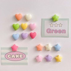 레오큐 귀여운 미니어쳐 냉장고 인테리어 마그네틱 자석 24p, 하트