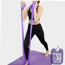 전신운동 요가밴드 스트레칭 라텍스밴드 고 테스 홈트레이닝, 퍼플 2개