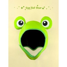 귀여운 다이빙 모자 팬더 후드 스노쿨링 마스크 토끼 개구리, J