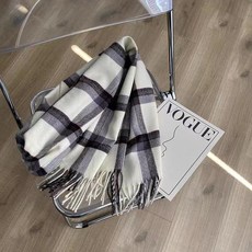 披肩 新款高級感H字母千鳥格圍巾女冬季韓版百搭披肩兩用保暖加厚圍脖