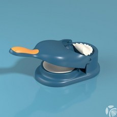 包餃子神器 壓麵皮工具 擀麵皮模具 水餃皮壓皮器, 1個, 升級五代食品級【包壓兩用】藍色