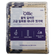 올릭 길어진 고급 일회용 대나무 젓가락, 500개입, 1개