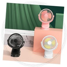 클립형미니선풍기 거치대겸용 책상위 침대머리 유모차부착 캠핑 낚시 야외 충전식, 상세페이지 참조, 화이트