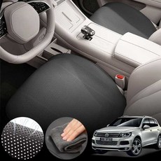 폭스바겐 투아렉 2세대 3.0TDI (CVV) 차량용 초슬림 통풍 시트 커버 블랙 2개 세트