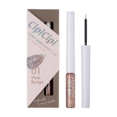 CipiCipi 亮片眼線液 臥蠶打亮 2023新色, 01 pink beige, 1個