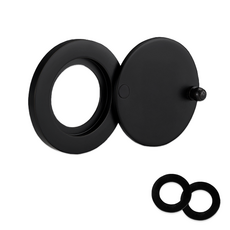 리브문 간편부착 현관문 보안 외시경 렌즈 커버, 블랙, 1개