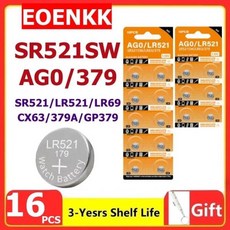 시계 완구용 단추 배터리 원격 SR52SW D379 셀 코인 알카라인 배터리 AG0 379 SR63 LR69 LR52 379A .55V 25, 04 6PCS AG0 LR52