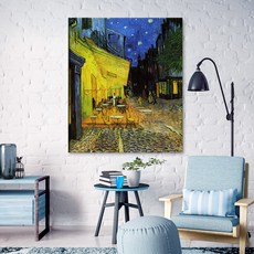CezanneGallery [Framed Canvas] 梵高 - 夜晚的咖啡館露台