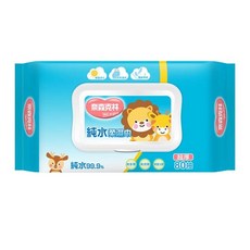 奈森克林 超厚純水柔濕巾80抽(掀蓋)獅子, 1入, 1包