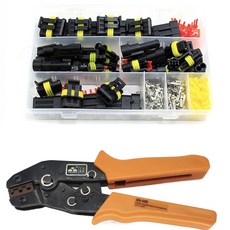 방수 커넥터 키트 자동차 와이어 퀵 전기 배선 씰 소켓 1 2 3 4 5 6 핀 플러그 웨이, 254 PCS and SN-48B