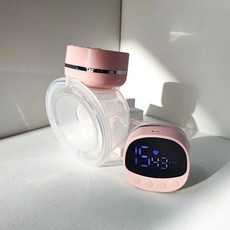 穿戴式電動吸奶器免手扶大吸力變頻集乳器wearable breast pump, 1個, 粉色 英文:如圖