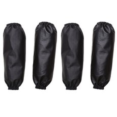 방수 방유 다용도 가죽 작업용 팔토시 2켤레, 블랙