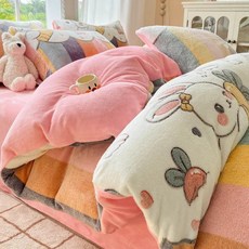 만화 패턴 양면 플러시 이불 커버 겨울 정전기 방지 기계 세탁, 08 150x200cm 3.5kg, 4. pattern 06