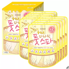 소프리스 허니 파라핀 풋 스파 마스크 10매 발각질 케어 보습 발열팩, 10매입, 1개