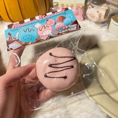 빵모양 인테리어 장난감 말랑이 베이커리 디자인 스퀴시 스트레스 해소템 귀여운쿠션, 딸기아이스크림액꼬집음